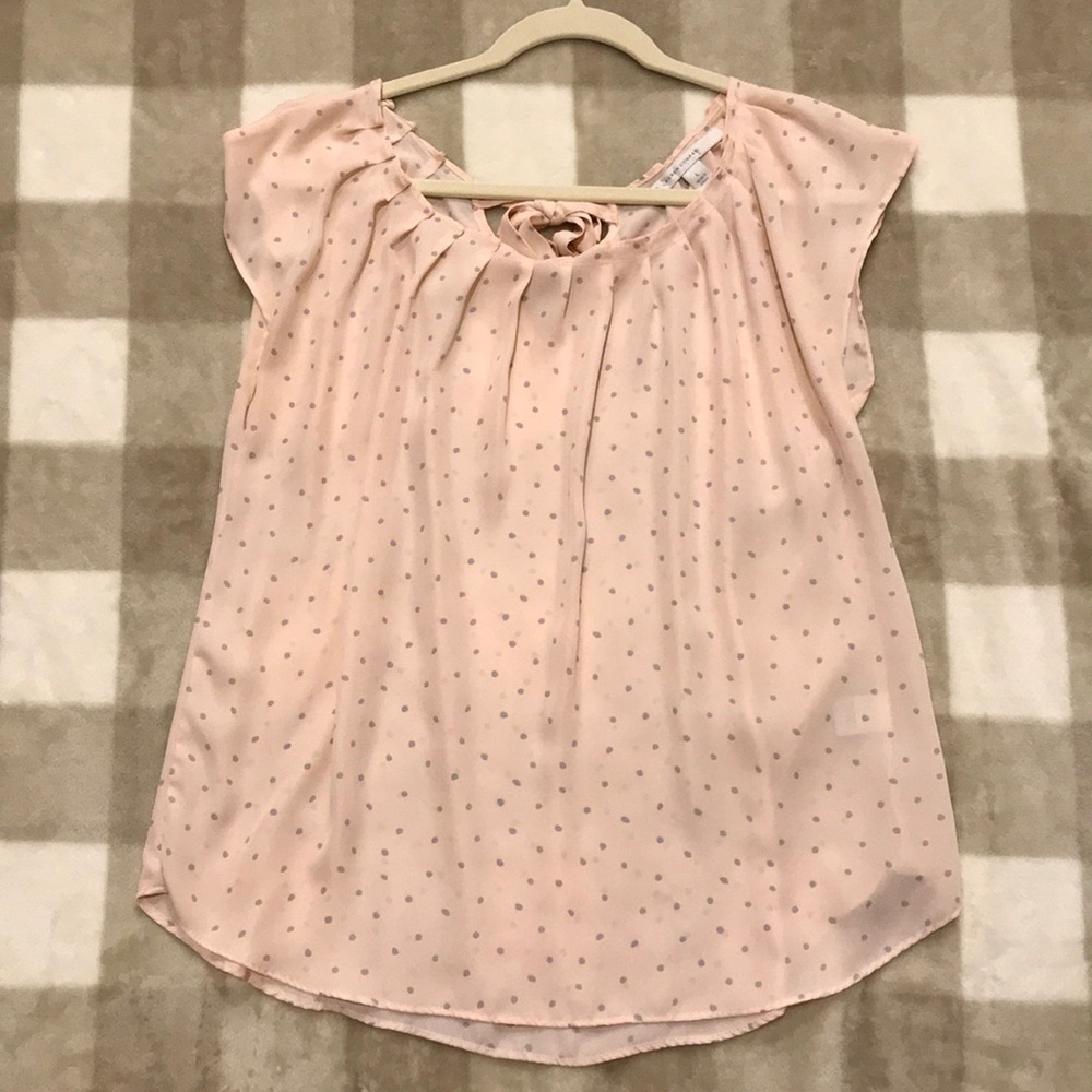 Lauren Conrad Polka Dot Blouse with Bow